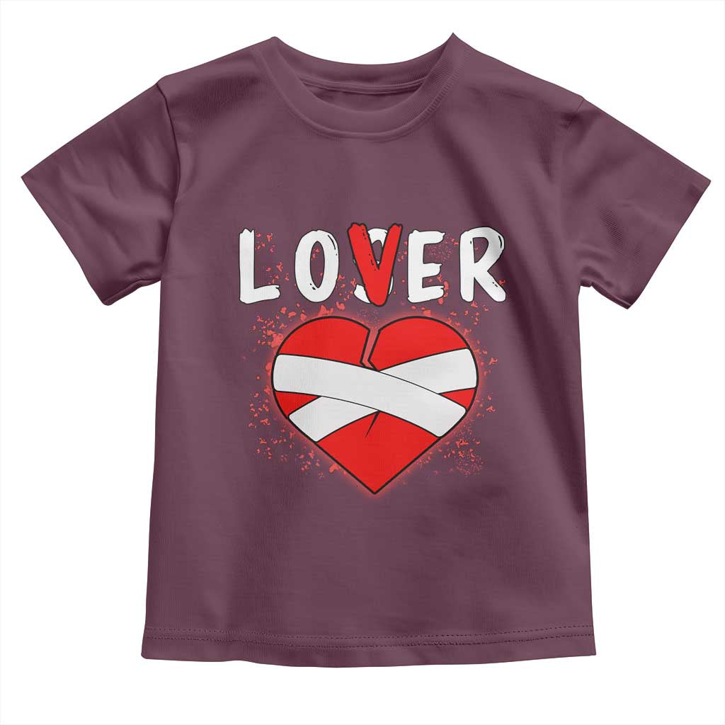 Broken Heart Lover Or Loser Single Day Anti Valentine Toddler T Shirt