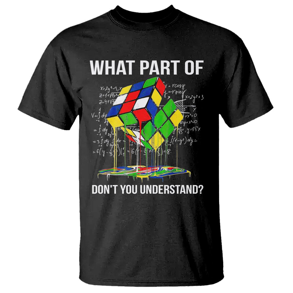 Funny Speed Cubing Math What Part Of Don't You Understand Rubik T Shirt - Wonder Print Shop