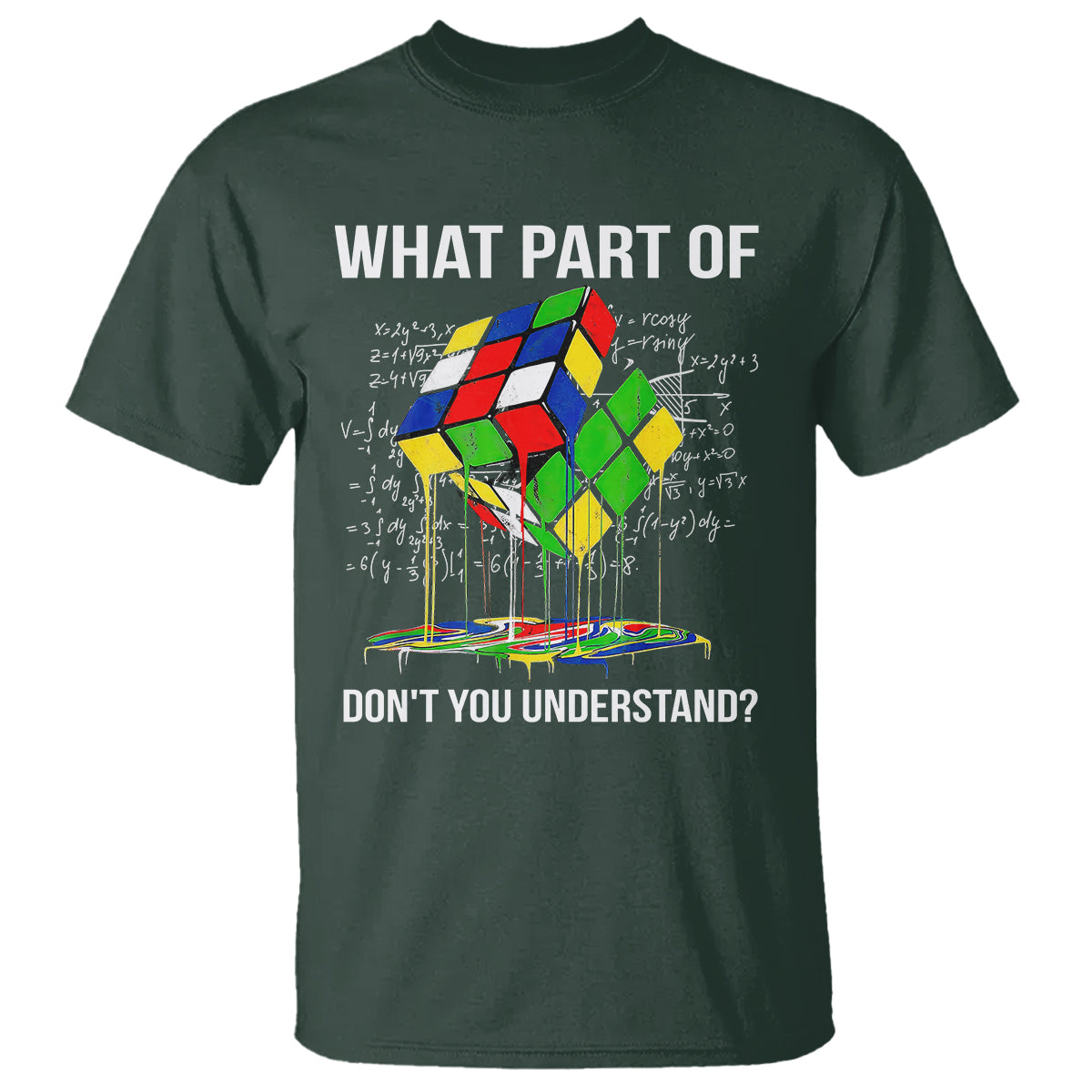 Funny Speed Cubing Math What Part Of Don't You Understand Rubik T Shirt - Wonder Print Shop