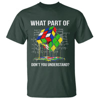 Funny Speed Cubing Math What Part Of Don't You Understand Rubik T Shirt - Wonder Print Shop