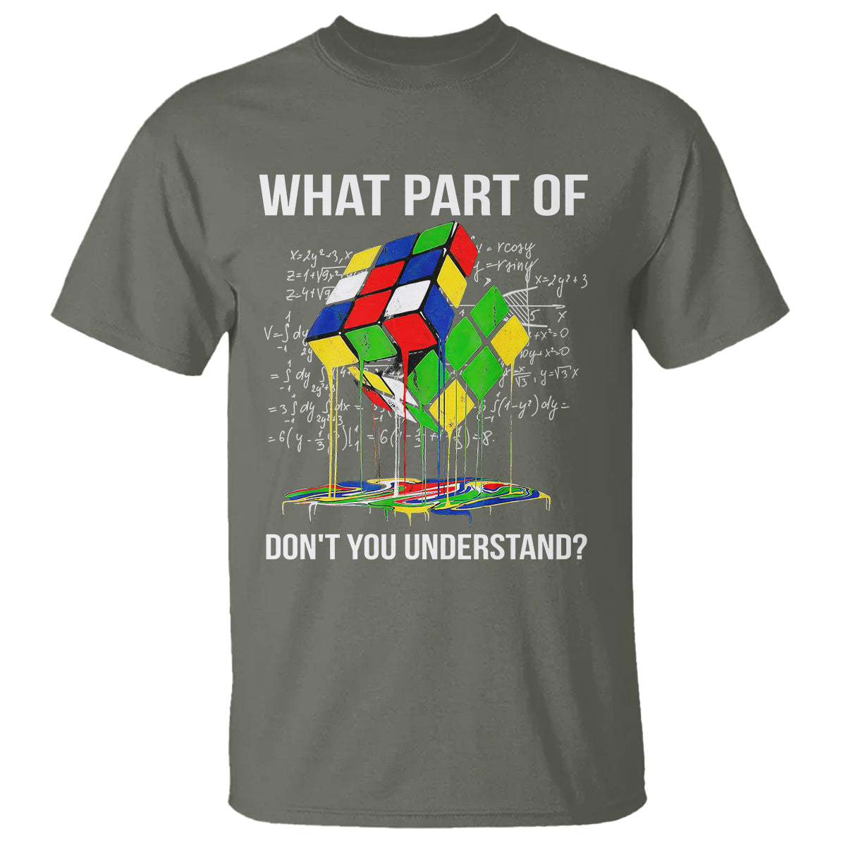 Funny Speed Cubing Math What Part Of Don't You Understand Rubik T Shirt - Wonder Print Shop