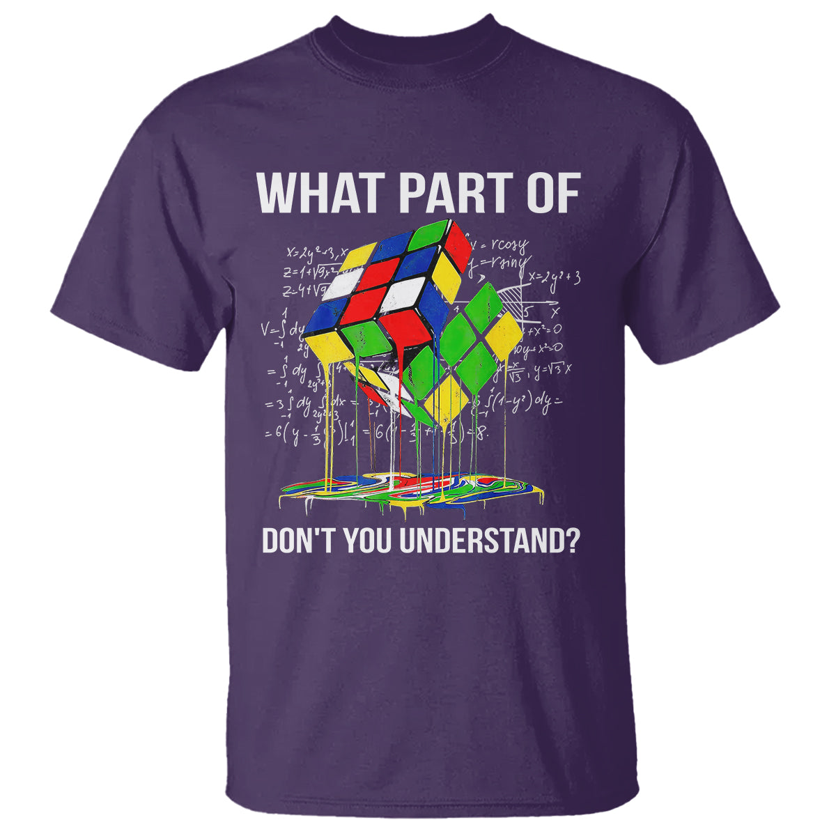 Funny Speed Cubing Math What Part Of Don't You Understand Rubik T Shirt - Wonder Print Shop