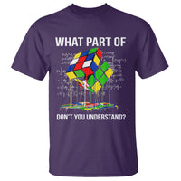 Funny Speed Cubing Math What Part Of Don't You Understand Rubik T Shirt - Wonder Print Shop