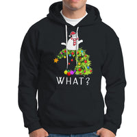 What? Cat Pushing Christmas Tree Xmas Mischievous Cat Lover Hoodie - Wonder Print Shop