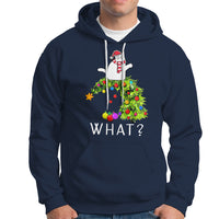 What? Cat Pushing Christmas Tree Xmas Mischievous Cat Lover Hoodie - Wonder Print Shop
