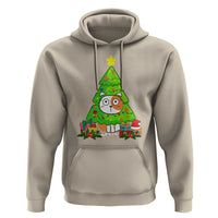 Funny Xmas Cat Hoodie What? Cat Pushing Christmas Tree Mischievous Cat Lover