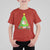 Funny Xmas Cat T Shirt For Kid What? Cat Pushing Christmas Tree Mischievous Cat Lover - Wonder Print Shop
