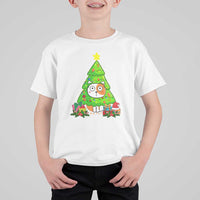 Funny Xmas Cat T Shirt For Kid What? Cat Pushing Christmas Tree Mischievous Cat Lover - Wonder Print Shop