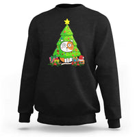 Funny Xmas Cat Sweatshirt What? Cat Pushing Christmas Tree Mischievous Cat Lover - Wonder Print Shop