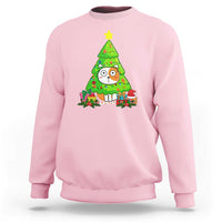 Funny Xmas Cat Sweatshirt What? Cat Pushing Christmas Tree Mischievous Cat Lover - Wonder Print Shop