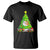 Funny Xmas Cat T Shirt What? Cat Pushing Christmas Tree Mischievous Cat Lover - Wonder Print Shop