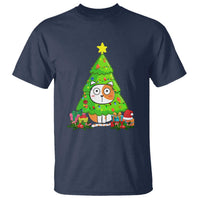 Funny Xmas Cat T Shirt What? Cat Pushing Christmas Tree Mischievous Cat Lover - Wonder Print Shop
