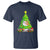 Funny Xmas Cat T Shirt What? Cat Pushing Christmas Tree Mischievous Cat Lover - Wonder Print Shop