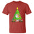 Funny Xmas Cat T Shirt What? Cat Pushing Christmas Tree Mischievous Cat Lover - Wonder Print Shop