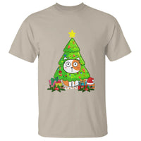 Funny Xmas Cat T Shirt What? Cat Pushing Christmas Tree Mischievous Cat Lover - Wonder Print Shop