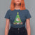 Funny Xmas Cat T Shirt For Women What? Cat Pushing Christmas Tree Mischievous Cat Lover - Wonder Print Shop