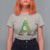 Funny Xmas Cat T Shirt For Women What? Cat Pushing Christmas Tree Mischievous Cat Lover - Wonder Print Shop