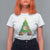Funny Xmas Cat T Shirt For Women What? Cat Pushing Christmas Tree Mischievous Cat Lover - Wonder Print Shop