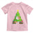 Funny Xmas Cat Toddler T Shirt What? Cat Pushing Christmas Tree Mischievous Cat Lover
