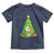 Funny Xmas Cat Toddler T Shirt What? Cat Pushing Christmas Tree Mischievous Cat Lover