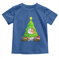 Funny Xmas Cat Toddler T Shirt What? Cat Pushing Christmas Tree Mischievous Cat Lover