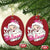 Believe Christmas Vintage Pink Santa Claus Christmas Ornament - Wonder Print Shop