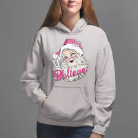 Believe Christmas Vintage Pink Santa Claus Hoodie - Wonder Print Shop