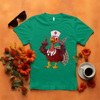 Turkey Nurse Thanksgiving Stethoscope Syringe T Shirt - Wonder Print Shop