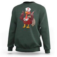 Turkey Nurse Thanksgiving Stethoscope Syringe Sweatshirt - Wonder Print Shop