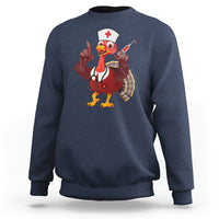 Turkey Nurse Thanksgiving Stethoscope Syringe Sweatshirt - Wonder Print Shop