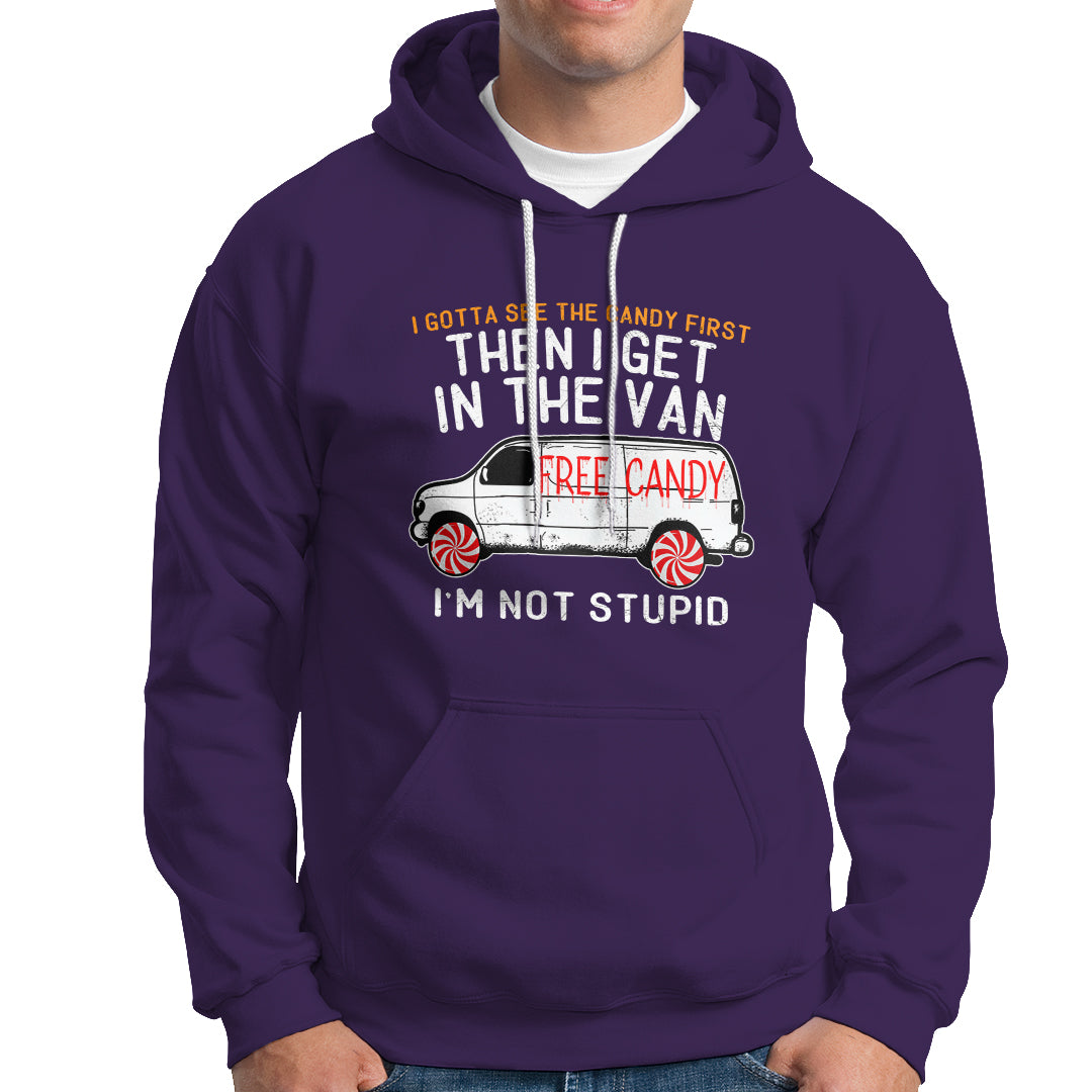 I'm Not Stupid I Gotta See The Candy First Then I Get In The Van Funny Hoodie - Wonder Print Shop