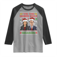 Christmas 'Tis The Harris Walz Season Raglan Shirt