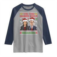 Christmas 'Tis The Harris Walz Season Raglan Shirt