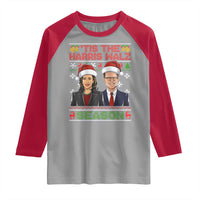 Christmas 'Tis The Harris Walz Season Raglan Shirt