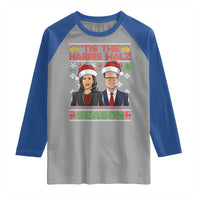 Christmas 'Tis The Harris Walz Season Raglan Shirt