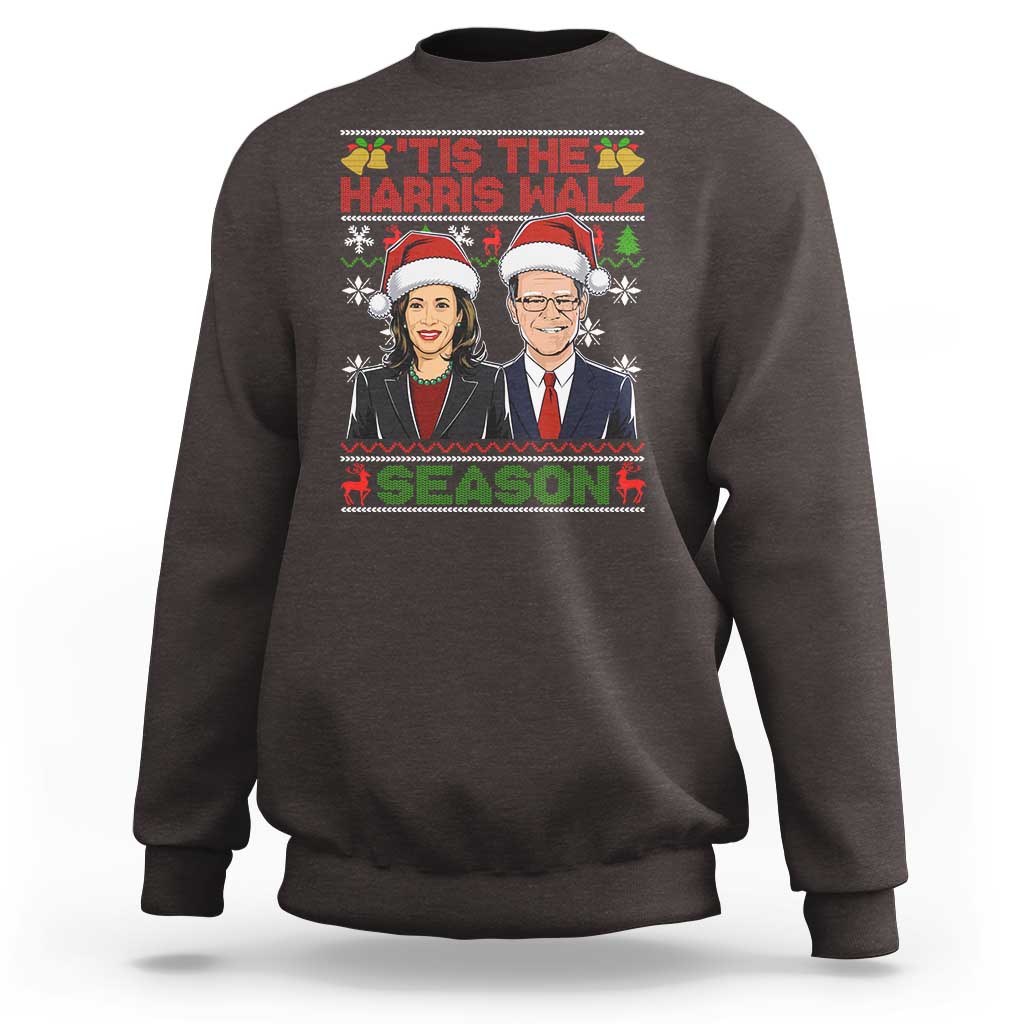 Christmas 'Tis The Harris Walz Season Sweatshirt - Wonder Print Shop