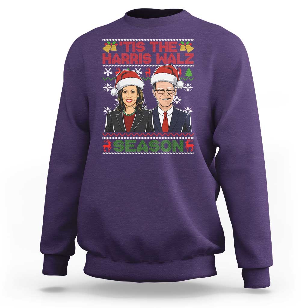 Christmas 'Tis The Harris Walz Season Sweatshirt - Wonder Print Shop
