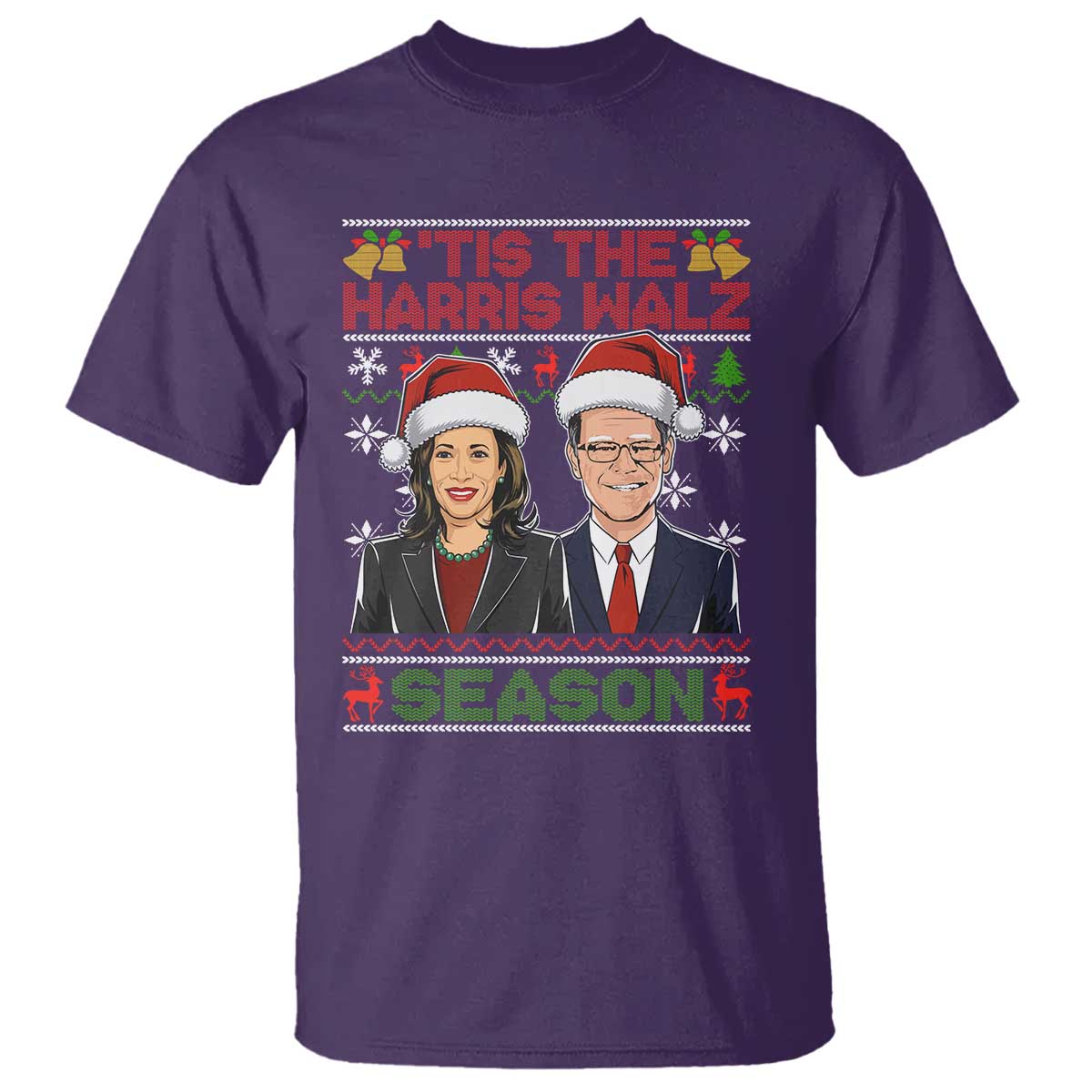 Christmas 'Tis The Harris Walz Season T Shirt - Wonder Print Shop