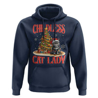 Christmas Childless Cat Lady Hoodie Funny Cat Christmas Light Tree