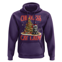 Christmas Childless Cat Lady Hoodie Funny Cat Christmas Light Tree
