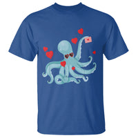 Valentine's Day T Shirt Octopus With Heart Balloons Cute Love Letter - Wonder Print Shop