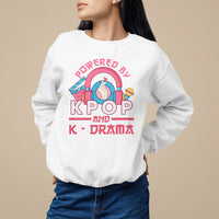 Powered by K-pop and K-Drama Korena Lover Sweatshirt - Wonder Print Shop