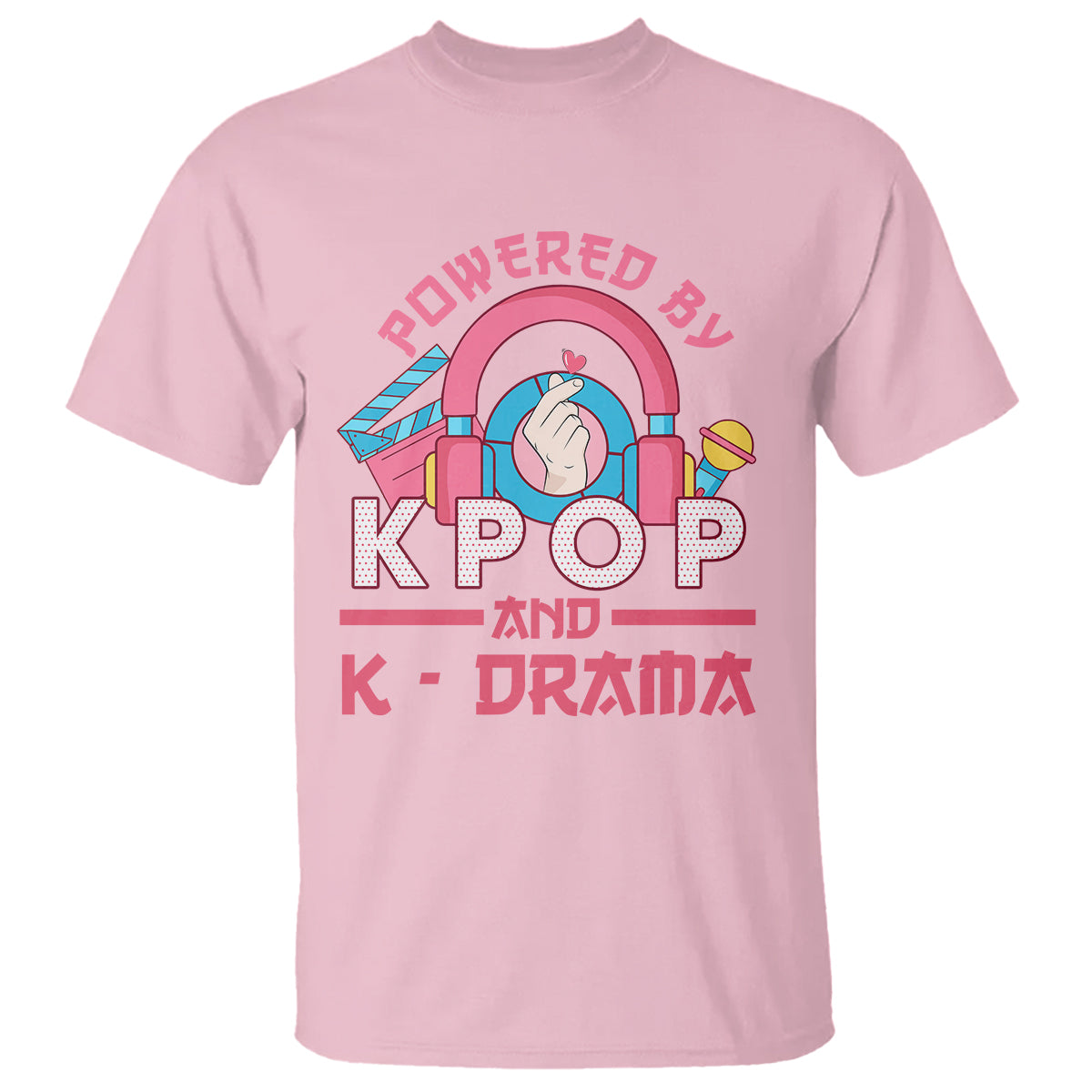 Powered by K-pop and K-Drama Korena Lover T Shirt - Wonder Print Shop
