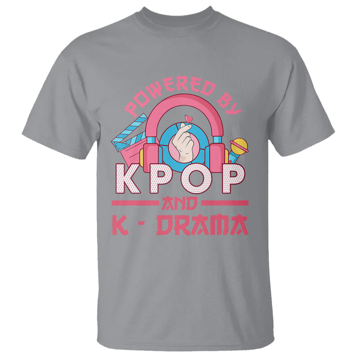 Powered by K-pop and K-Drama Korena Lover T Shirt - Wonder Print Shop