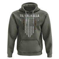 Viking Hoodie Til Valhalla American Axe Flag Norse Mythology - Wonder Print Shop