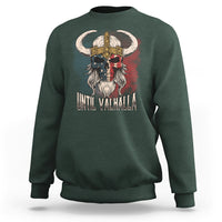 Viking Sweatshirt Until Valhalla US Flag Vintage Mythology - Wonder Print Shop