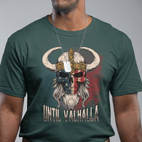 Viking T Shirt Until Valhalla US Flag Vintage Mythology - Wonder Print Shop
