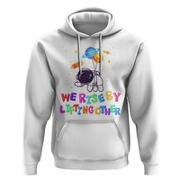 We Rise By Lifting Other Outer Space Astronaut Planet Balloon Motivational Quote Hoodie - Wonder Print Shop