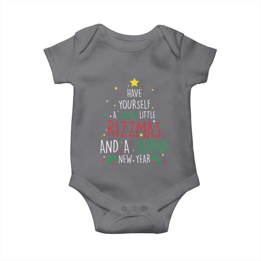 Funny Xmas Baby Onesie Have Yourself A Sigma Little Rizzmas And A Skibidi New Year