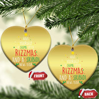 Funny Xmas Christmas Ornament Have Yourself A Sigma Little Rizzmas And A Skibidi New Year - Wonder Print Shop